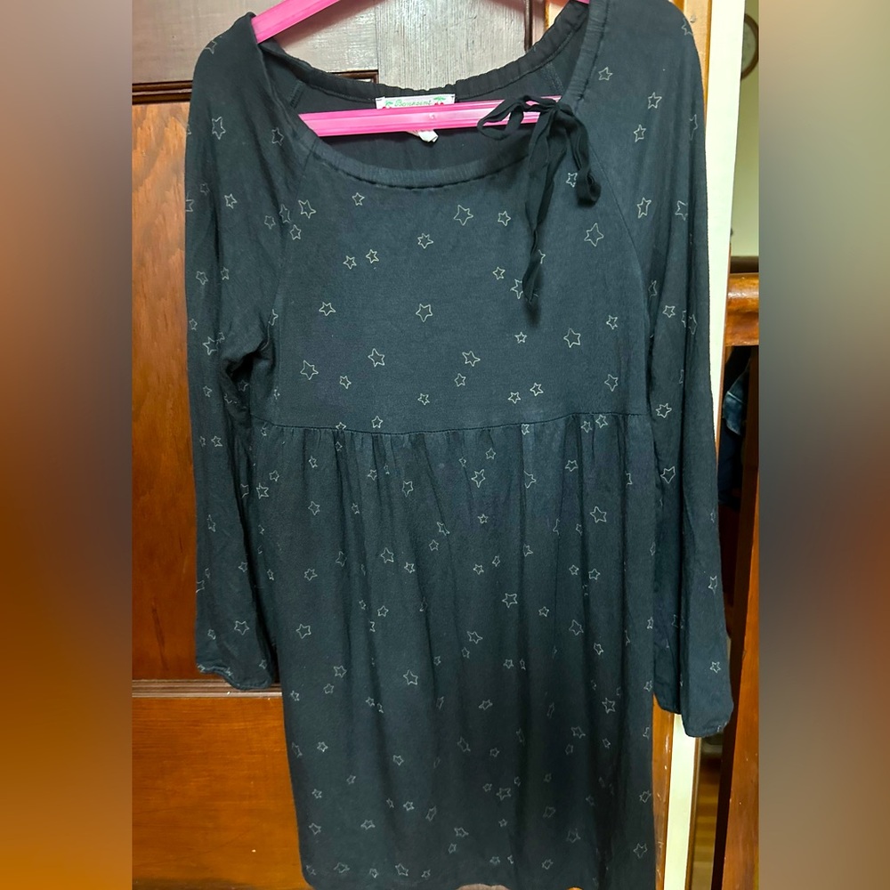 Black Star Patterned Dress